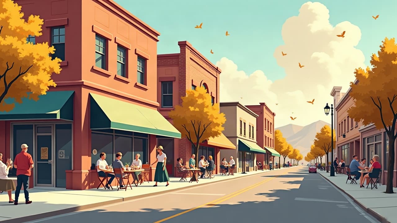 Editorial illustration: Restaurants With Outdoor Seating in Twin Falls